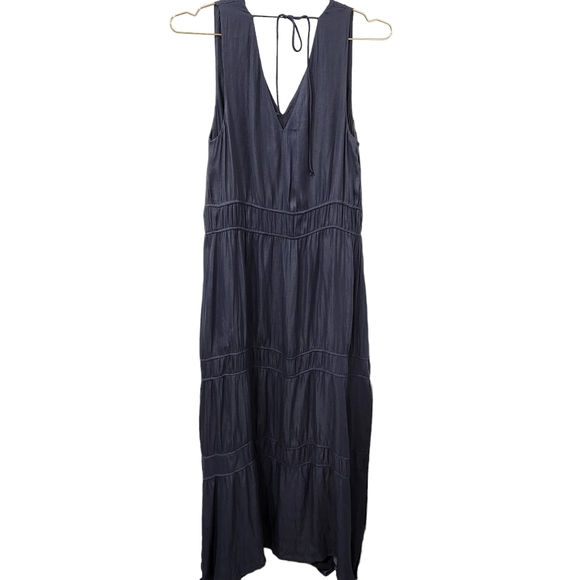 Anthropologie Dresses & Skirts - Anthropologie Dolan silky blue tiered maxi dress size medium